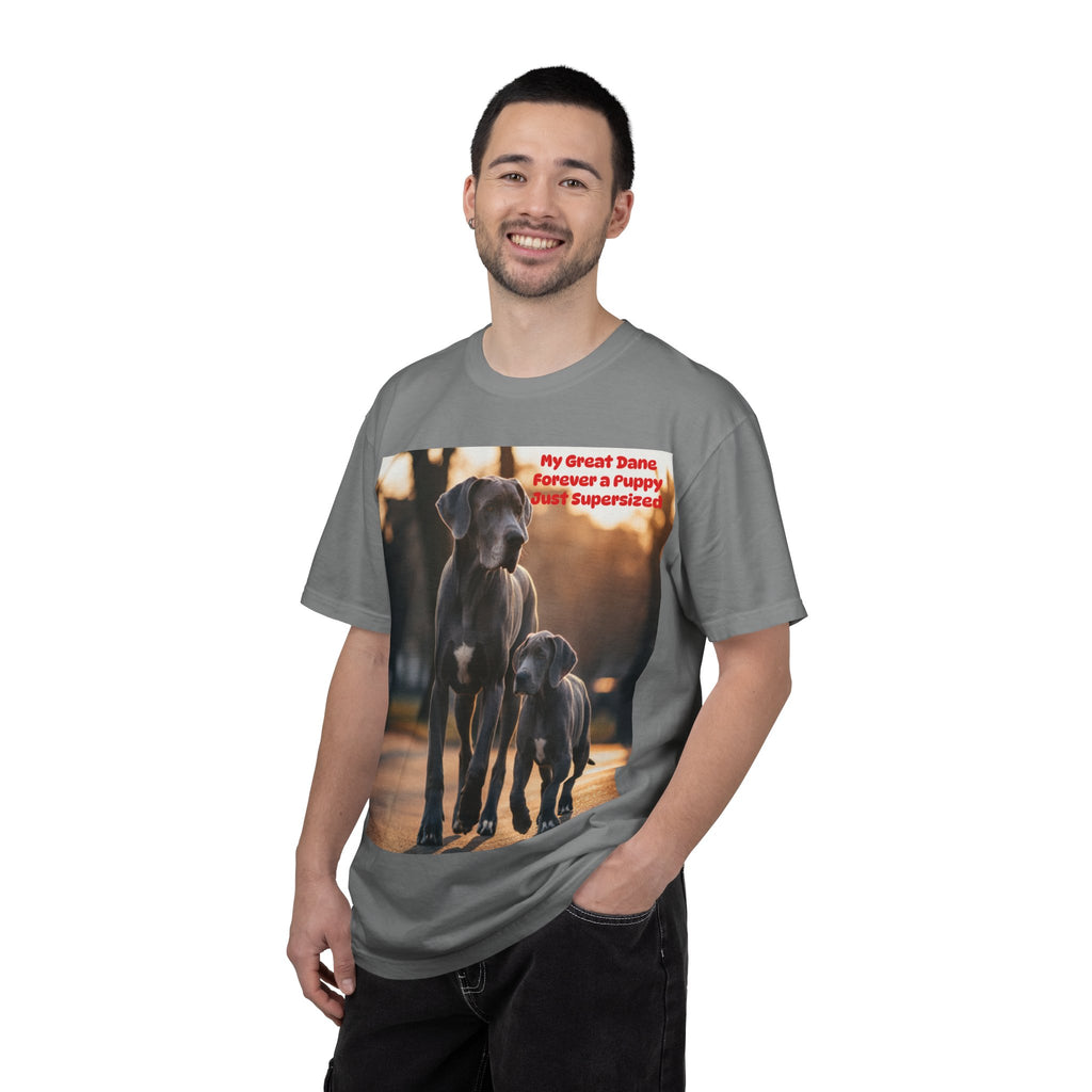 Great Dane & Puppy Photo T-Shirt — "My Great Dane: Forever a Puppy, Just Supersized"