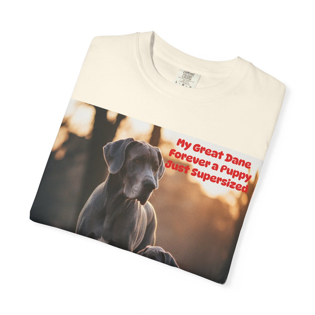 Great Dane & Puppy Photo T-Shirt — "My Great Dane: Forever a Puppy, Just Supersized"
