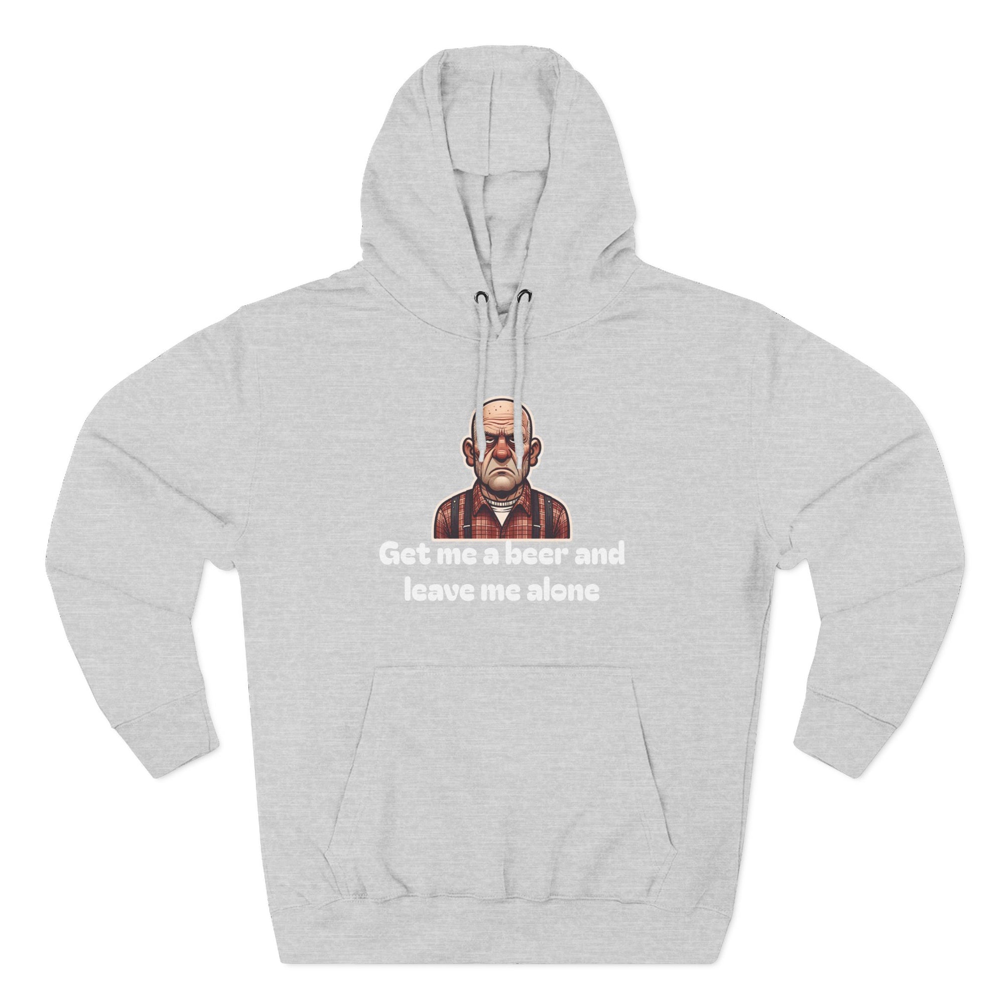 Casual Humor Hoodie - Get Me a Beer and Leave Me Alone | Perfect Gift for Beer Lovers, Relaxation, Birthday, Dad's Day, Lounge Wear