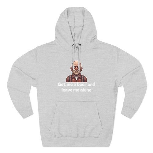 Casual Humor Hoodie - Get Me a Beer and Leave Me Alone | Perfect Gift for Beer Lovers, Relaxation, Birthday, Dad's Day, Lounge Wear