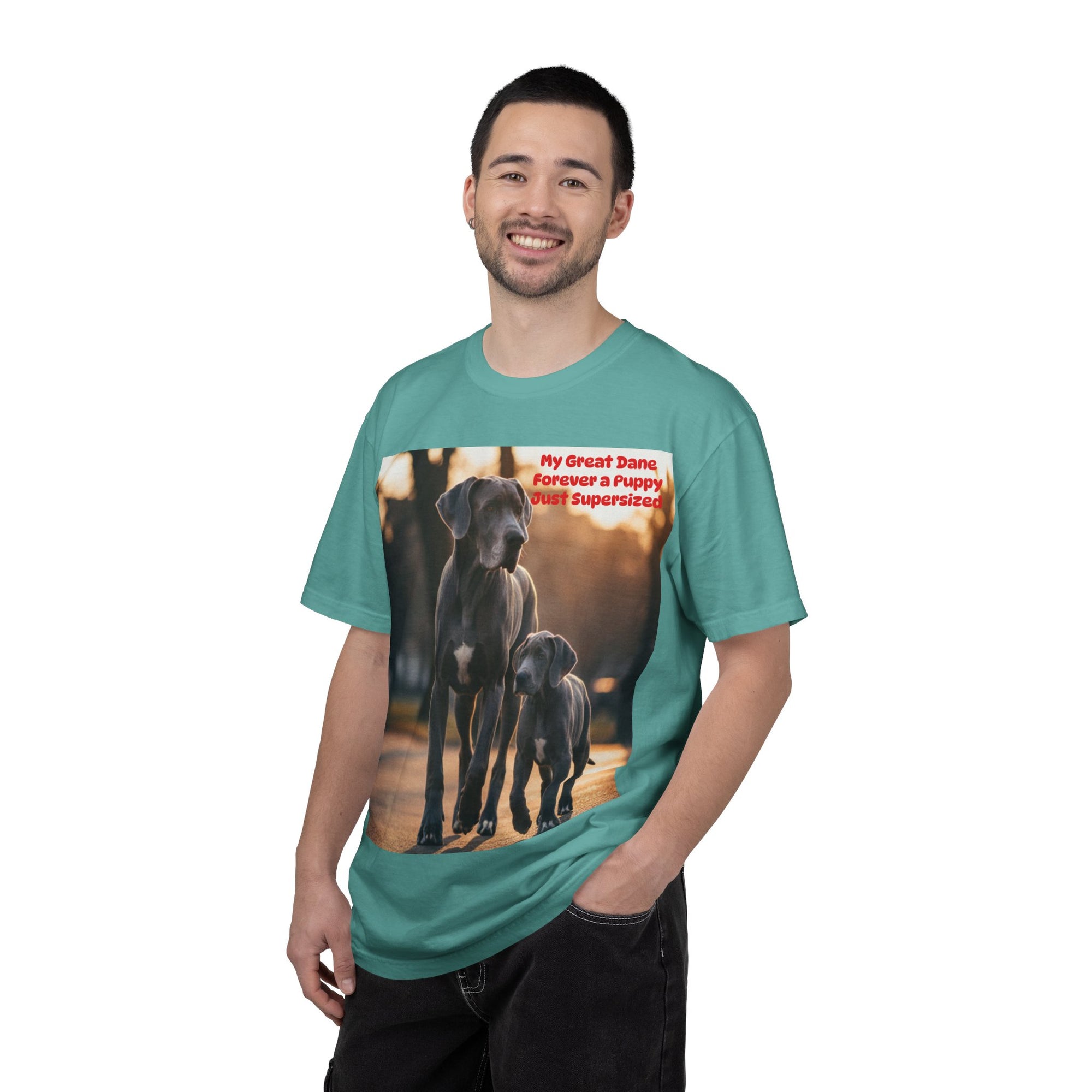 Great Dane & Puppy Photo T-Shirt — "My Great Dane: Forever a Puppy, Just Supersized"