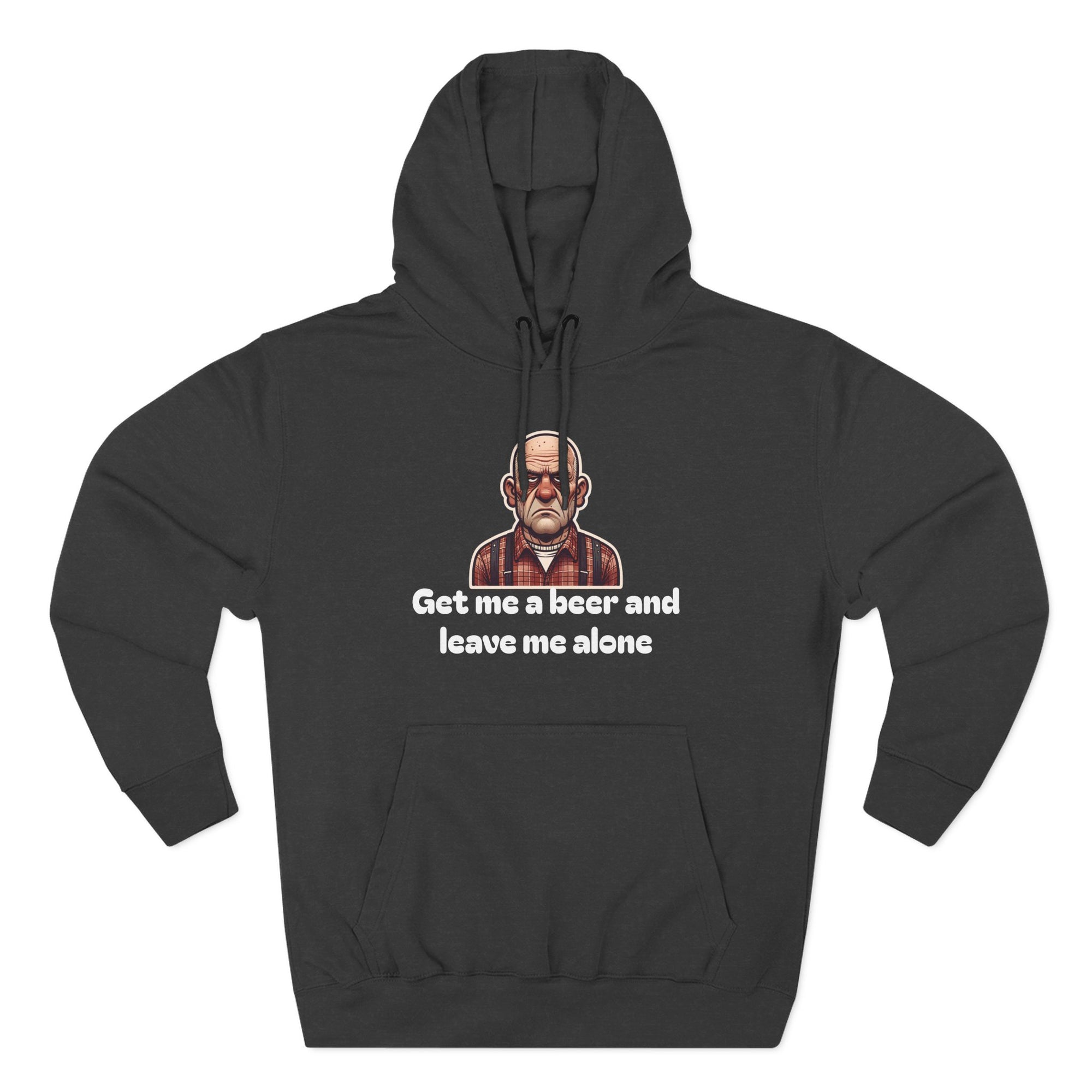 Casual Humor Hoodie - Get Me a Beer and Leave Me Alone | Perfect Gift for Beer Lovers, Relaxation, Birthday, Dad's Day, Lounge Wear