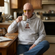 Grumpy Greg Three Panel Fleece Hoodie "I don't rise and shine. I caffeinate and hope for the best."