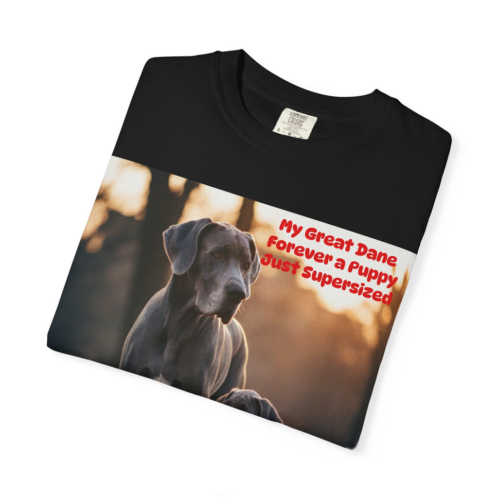 Great Dane & Puppy Photo T-Shirt — "My Great Dane: Forever a Puppy, Just Supersized"