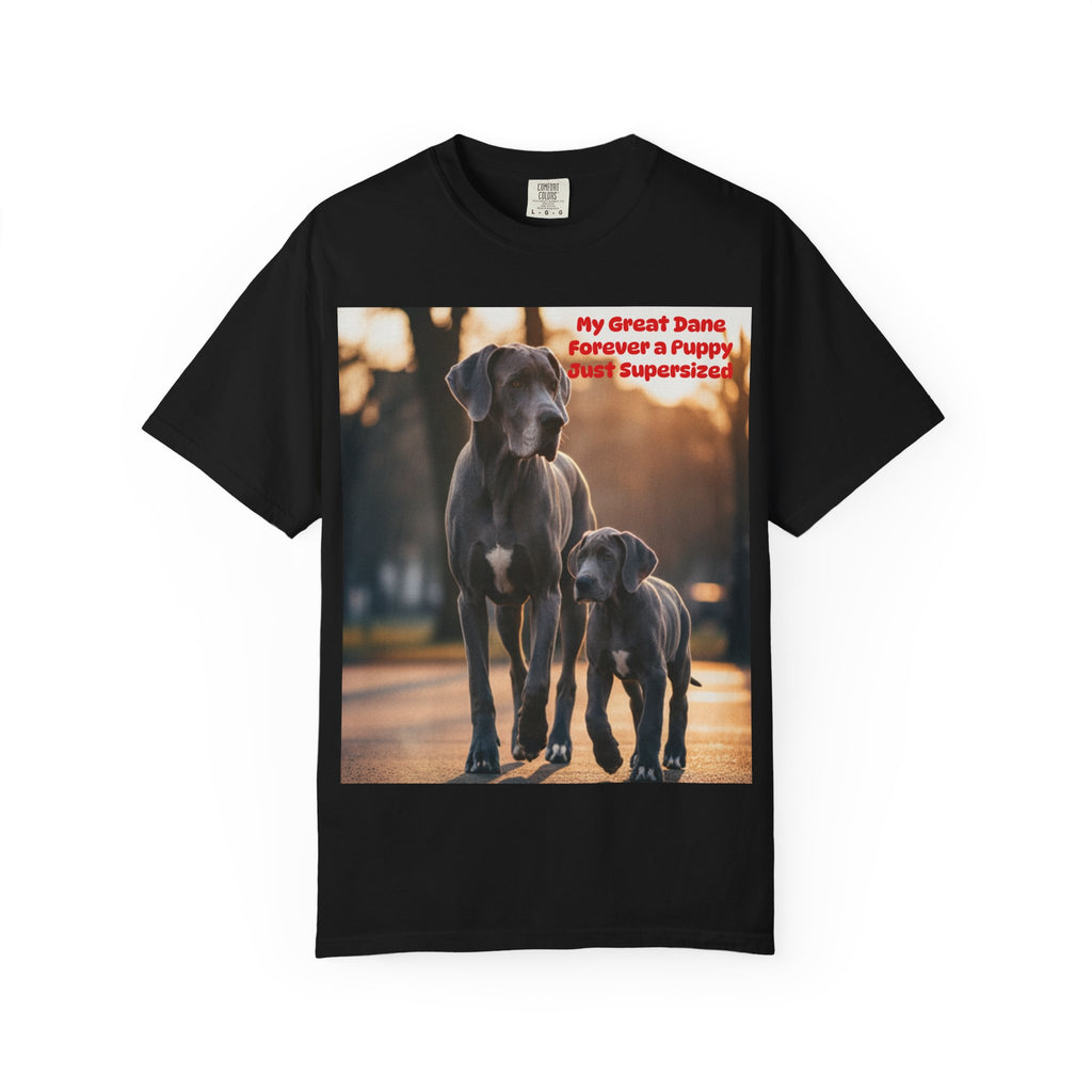 Great Dane & Puppy Photo T-Shirt — "My Great Dane: Forever a Puppy, Just Supersized"