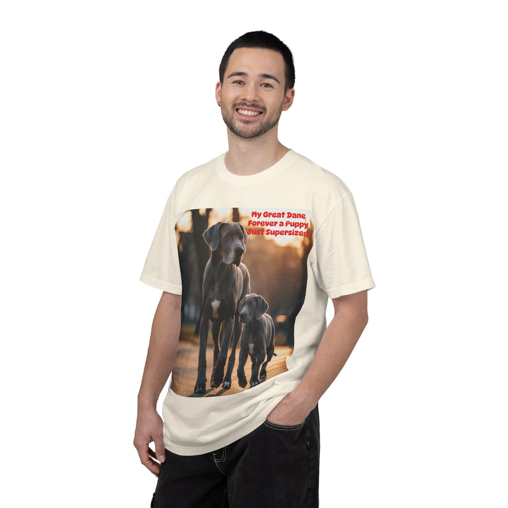 Great Dane & Puppy Photo T-Shirt — "My Great Dane: Forever a Puppy, Just Supersized"
