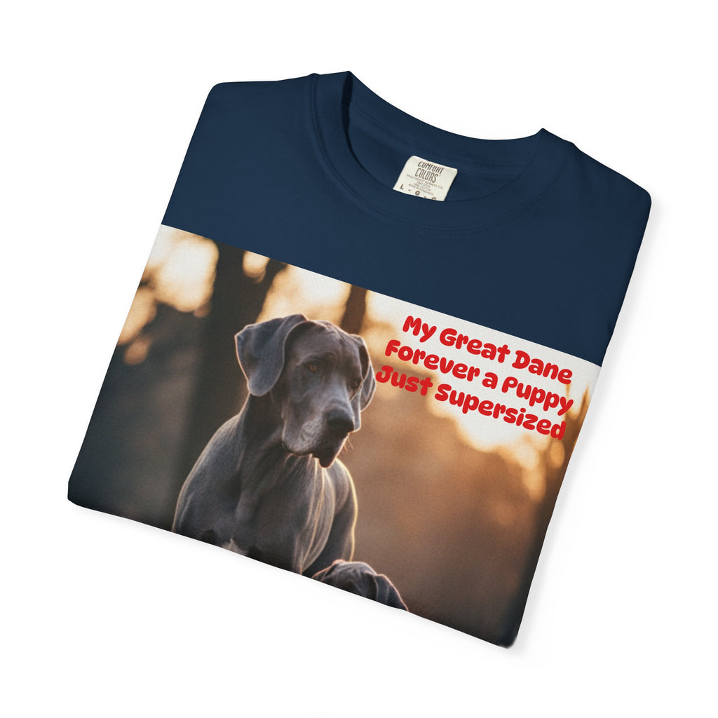 Great Dane & Puppy Photo T-Shirt — "My Great Dane: Forever a Puppy, Just Supersized"