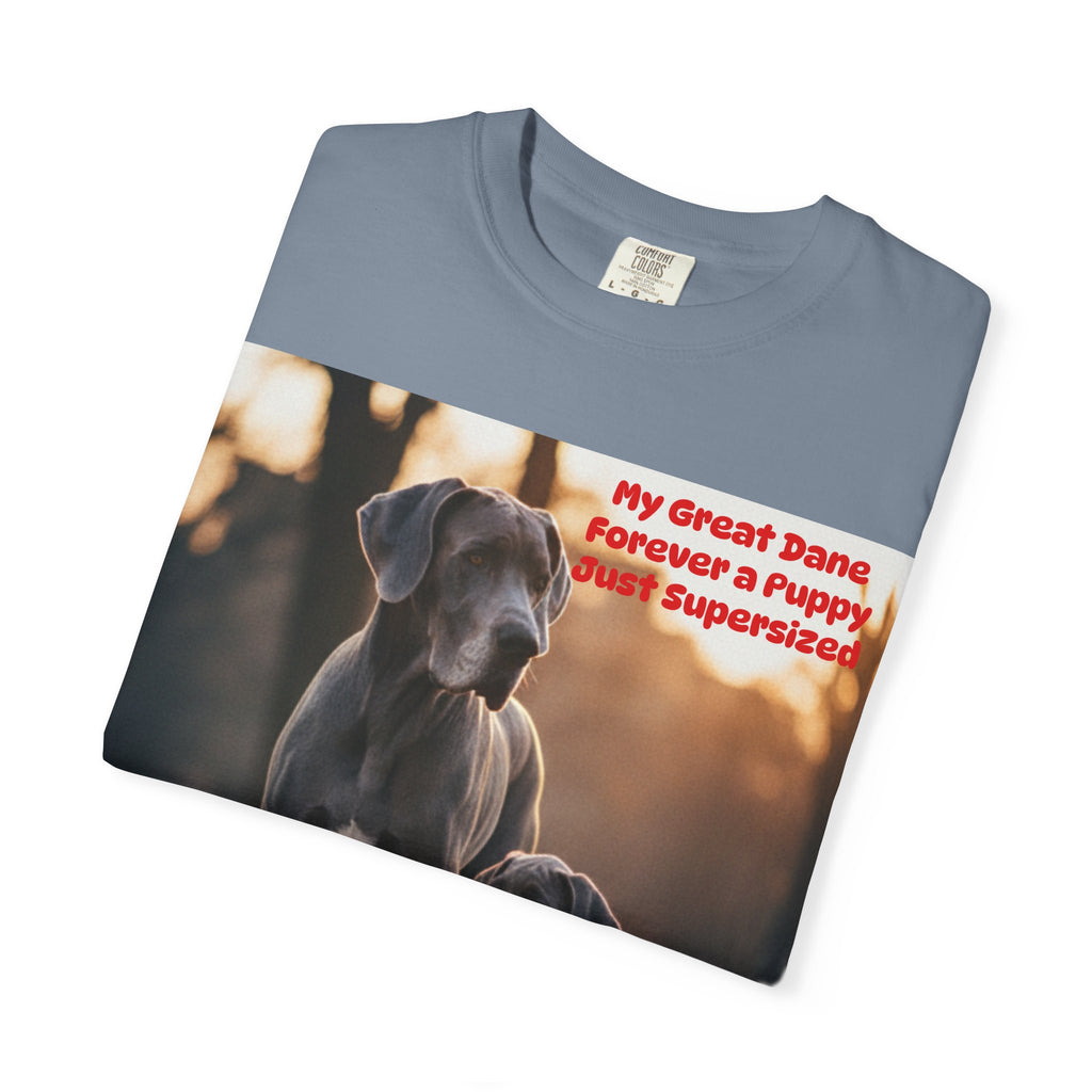Great Dane & Puppy Photo T-Shirt — "My Great Dane: Forever a Puppy, Just Supersized"
