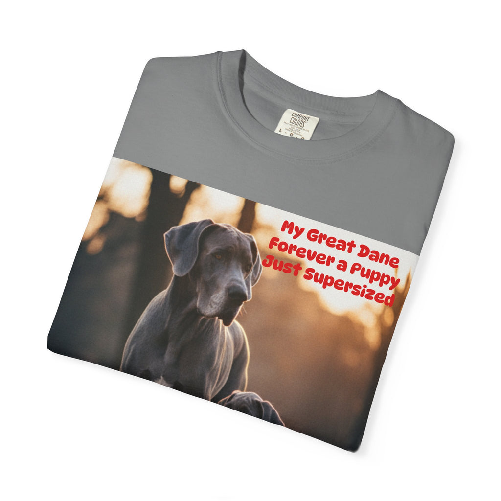 Great Dane & Puppy Photo T-Shirt — "My Great Dane: Forever a Puppy, Just Supersized"