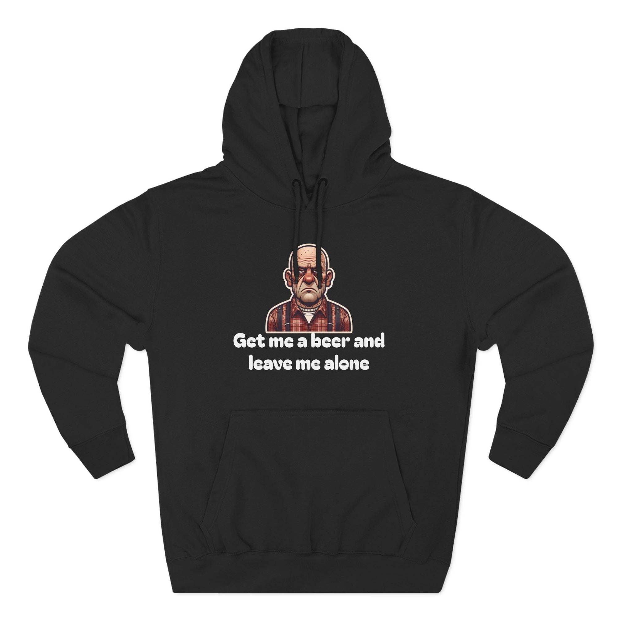 Casual Humor Hoodie - Get Me a Beer and Leave Me Alone | Perfect Gift for Beer Lovers, Relaxation, Birthday, Dad's Day, Lounge Wear