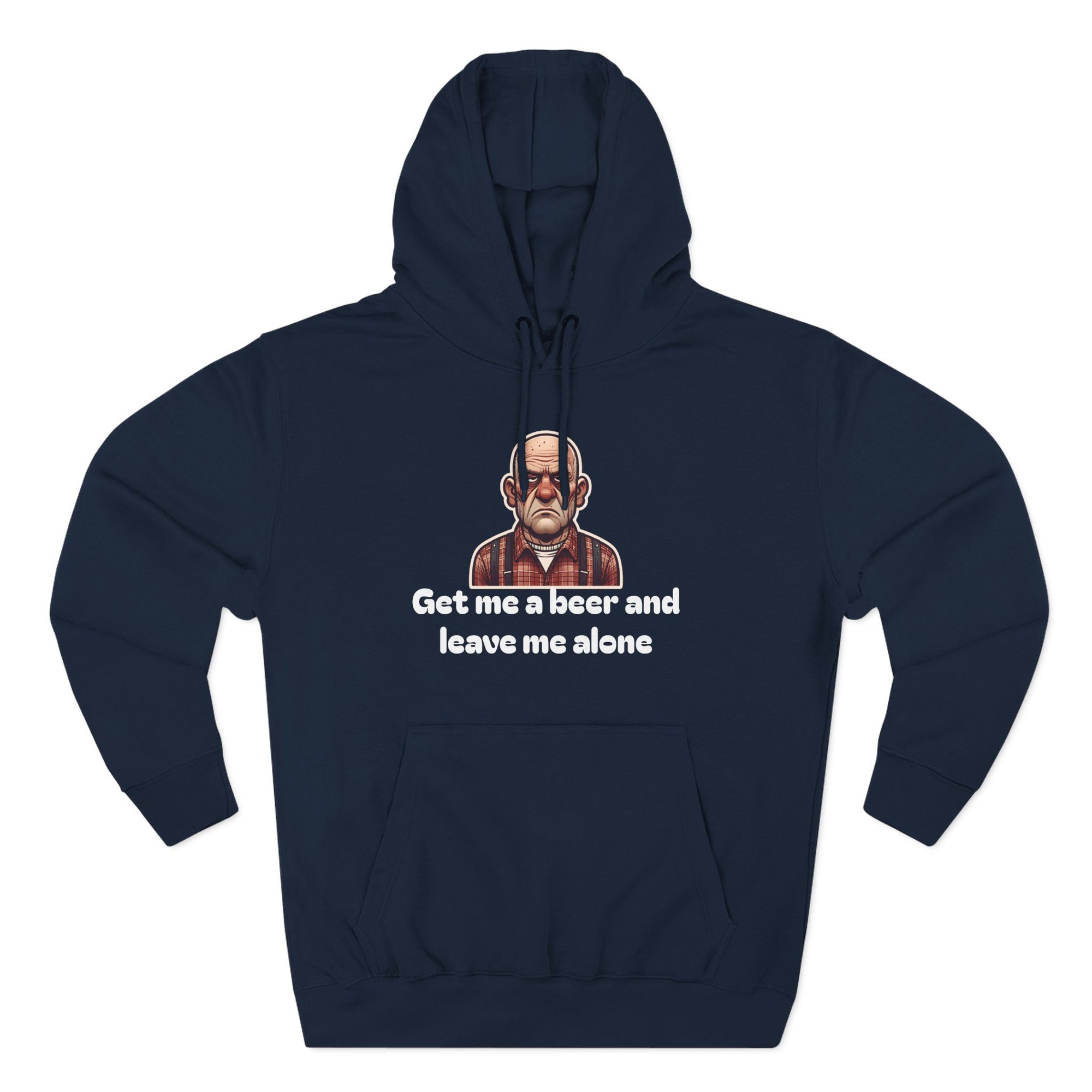 Casual Humor Hoodie - Get Me a Beer and Leave Me Alone | Perfect Gift for Beer Lovers, Relaxation, Birthday, Dad's Day, Lounge Wear