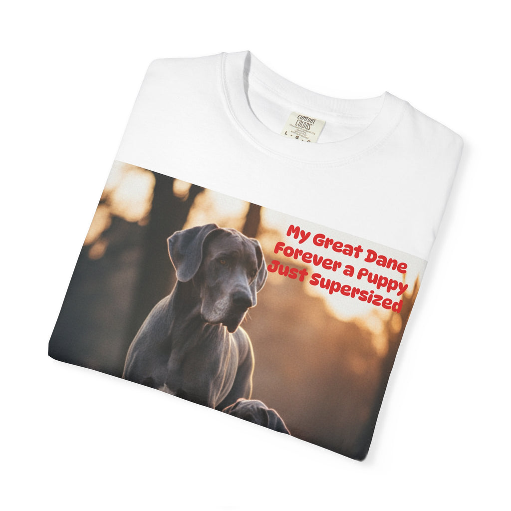 Great Dane & Puppy Photo T-Shirt — "My Great Dane: Forever a Puppy, Just Supersized"