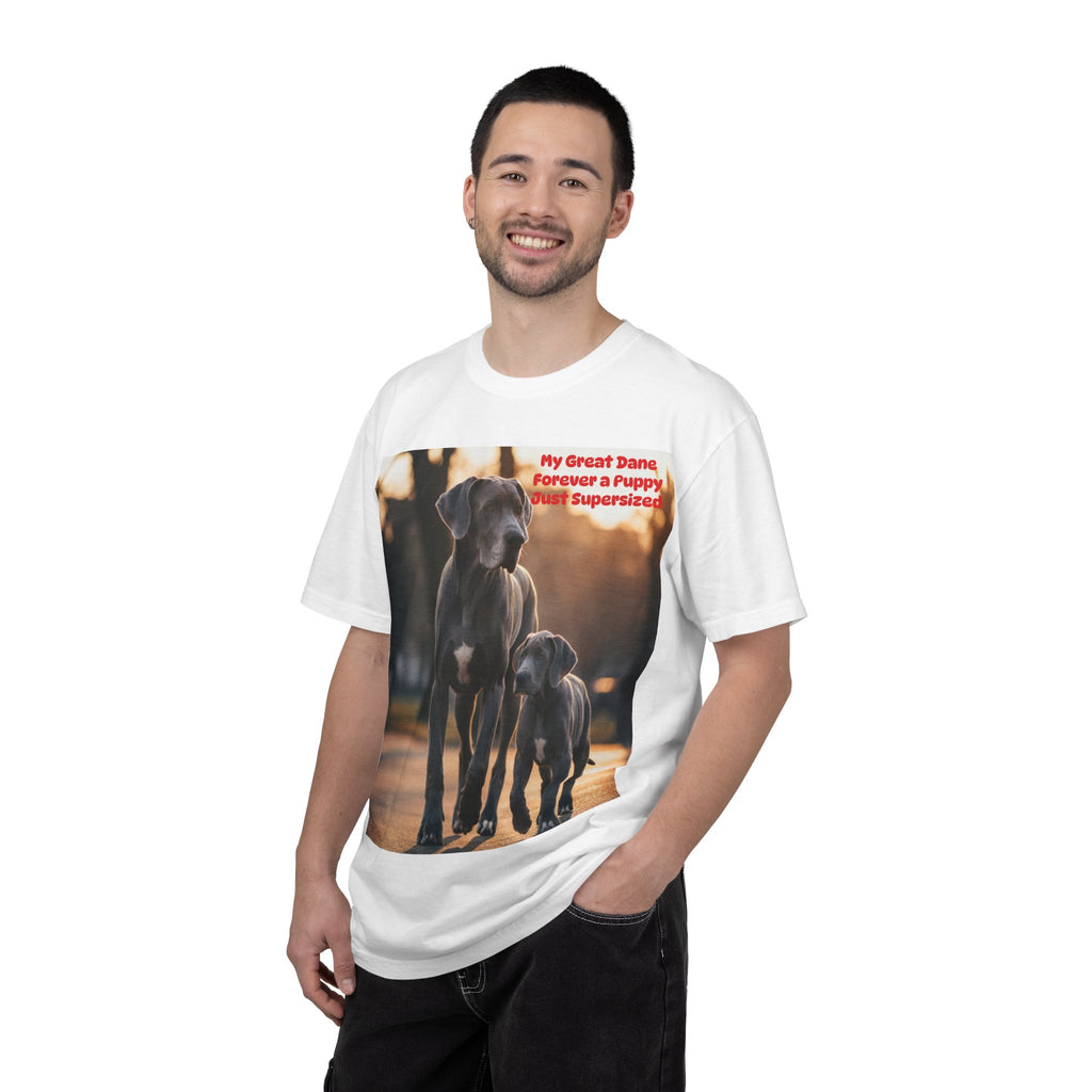 Great Dane & Puppy Photo T-Shirt — "My Great Dane: Forever a Puppy, Just Supersized"
